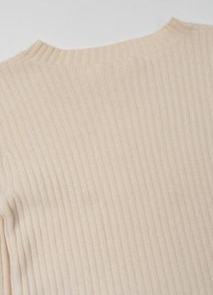 Chloe cashmere ribbed top for women - cream 17amp05-17a500-nr107 жіночий светр5 фото