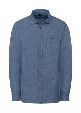 Рубашка джинсовая для мужчины livergy 370429 l синий