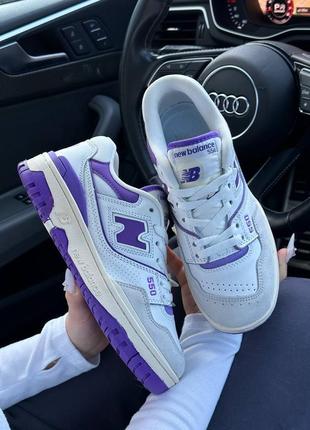 Кросівки balance 550 white violet4 фото