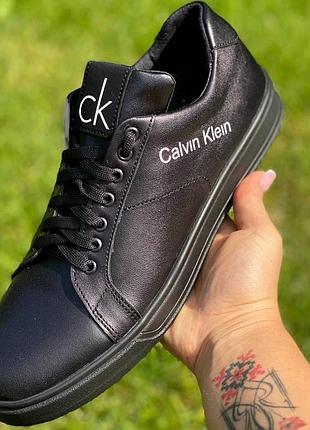 Кожаные кеды calvin klein punto
