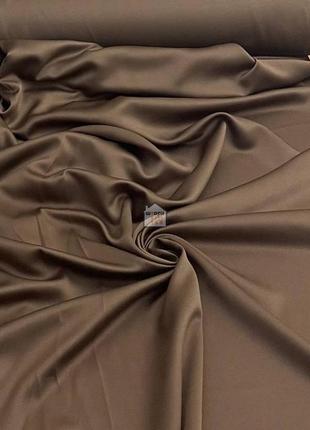 Шторна тканина однотонна блекаут 278, коричнева матова тканина для штор