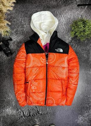 Ветровка - куртка мужская the north face orange ornament, водонепроницаемая ( осень - зима )