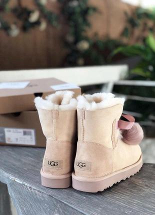 Красивые женские сапоги ugg gita powder с опушкой меха /осень/зима/весна😍5 фото