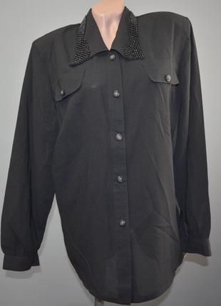 Красивая блуза, расшитый бисером воротник weide (50) с бирками1 фото