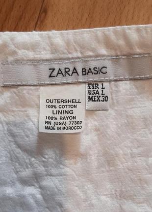 Белоснежная юбка zara basik4 фото