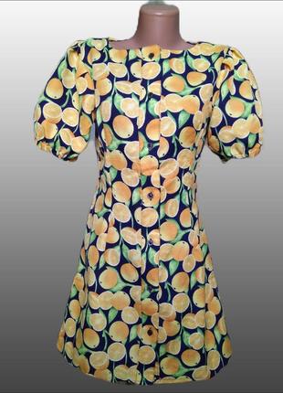 Короткое летнее платье на пуговицах real form/мини-платье халат с рукавами фонариками в принт8 фото
