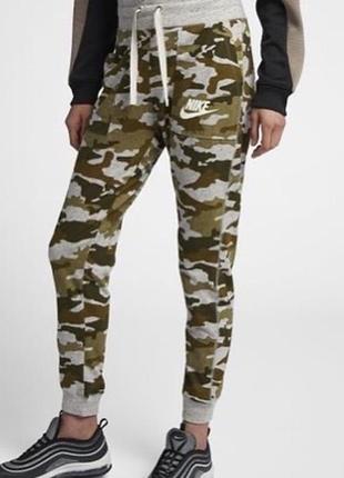 Спортивные штаны nike камуфляж спортивки хаки найк джоггеры летние на манжетах серые оригинал3 фото