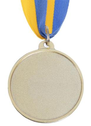 Медаль спортивна зі стрічкою fame золото/срібло/бронза 5 см2 фото