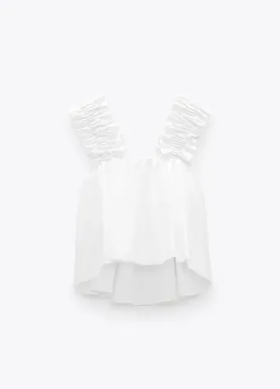 Белый топ из хлопка от zara