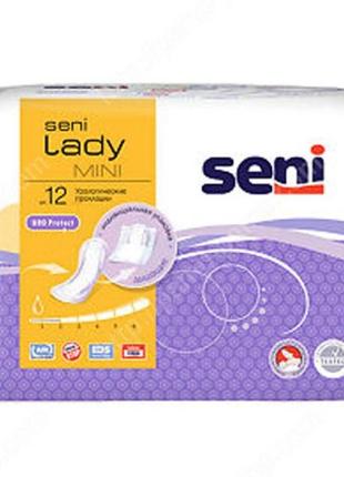 Урологические вкладыши, прокладки для женщин seni lady mini 10+2 шт