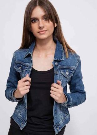Джинсова куртка жіноча синя/джинсівка blue motion курточка