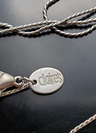 Claire's серебристое колье, крупнобритания 7