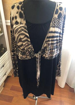 Вискозное платье 2 в одном батального размера