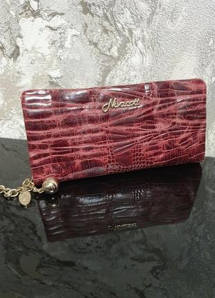 Стильний,шкіряний жіночий гаманець - клатч nivacott10 фото