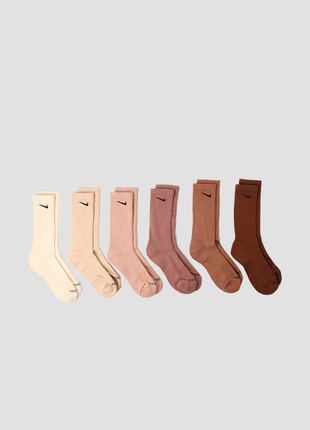 Комплект 6 шт носки шкарпетки nike everyday crew socks 6 pack multicol (s та м) оригинал!!