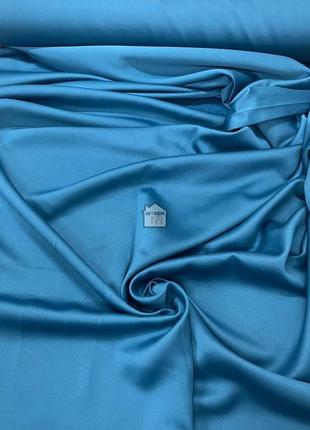 Шторна тканина однотонна блекаут 318, світло-синя матова тканина для штор1 фото