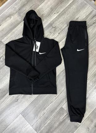 Спортивний костюм для підлітка nike чорний- купити спортивні костюми найк ✨