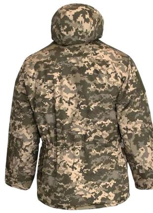 Бушлат піксель зимовий зсу на флісі тепла військова зимова куртка армійський бушлат воєнний колір піксель4 фото