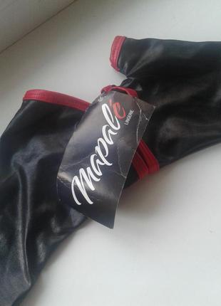 Митенки имитация латекса черные с красной отделкой mapale lingerie колумбия5 фото