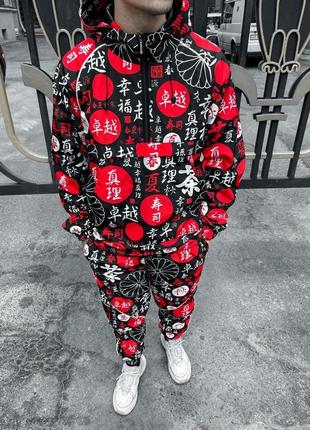 Чоловічий плащовий спортивний костюм (анорак+штани)