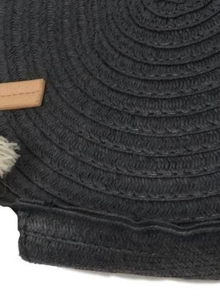 Экологическая соломенная плетеная сумка женская esmara черная3 фото