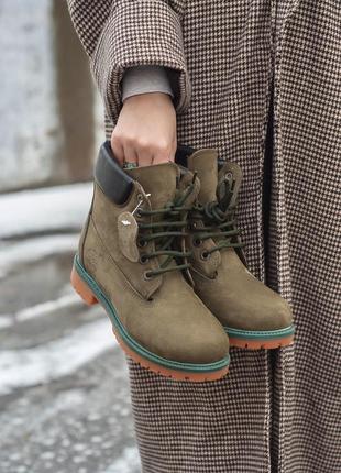 Шикарные ботинки timb khaki (зима)