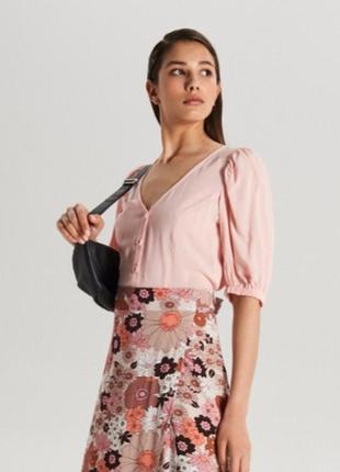 S/м/l новая фирменная женская блузка блуза топ с вырезом cropp оригинал3 фото