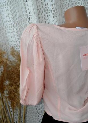 S/м/l новая фирменная женская блузка блуза топ с вырезом cropp оригинал7 фото