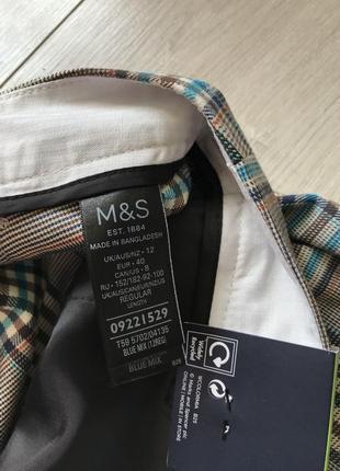 Узкие брюки до щиколотки в клетку m&s9 фото