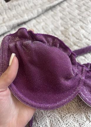 Фиолетовый купальник с люрексом3 фото