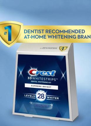 Відбілюючі смужки для зубів crest dental whitening treatment supreme bright (60 хв)3 фото