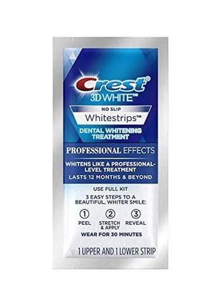 Відбілюючі смужки для зубів crest dental whitening treatment professional effects (45 хв)3 фото