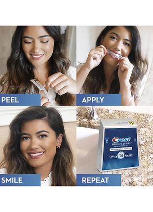 Відбілюючі смужки для зубів crest dental whitening treatment professional effects (45 хв)4 фото