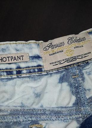 Трендові шорти- ,,варенки" parisian denim collection hotpant uk14/423 фото