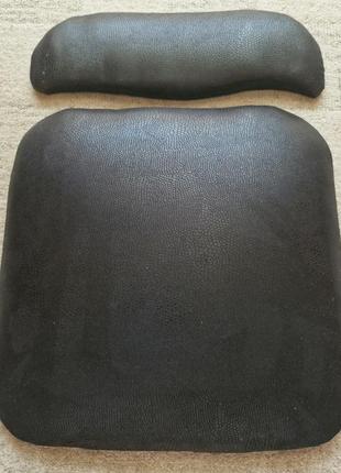 Сиденье сидушка подушка и спинка мягкая для стула черная