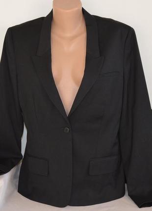 Брендовый черный пиджак жакет блейзер с карманами selected femme этикетка2 фото