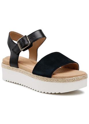 Шкіряні сандалі clarks lana shore black