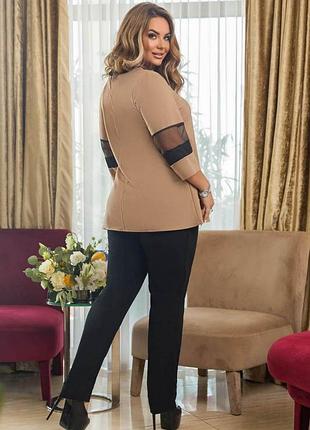 Красивый нарядный брючный костюм двойка