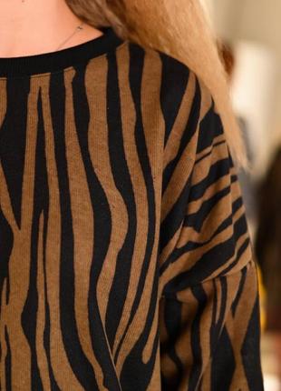 Світшот кофта светр джемпер зебра леопард9 фото