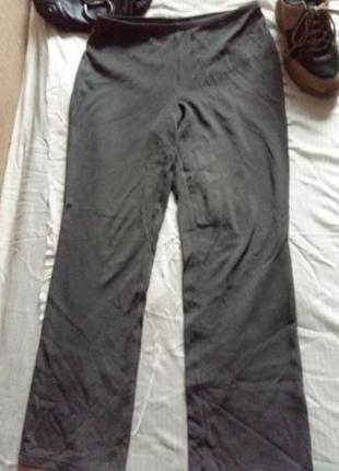 Теплые штаны на резинке серый микс спорт дом прогулка l-xxl