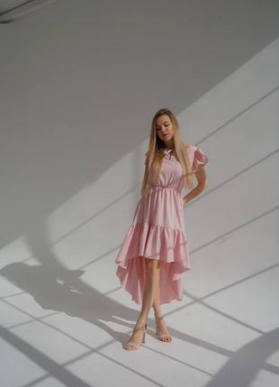 Платье с асиметричным низом софт sale6 фото