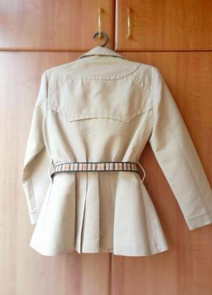 Новый бежевый айвори светлый тренч zara / ветровка, накидка, плащ.4 фото