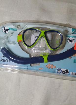 Набор для подводного плавания маска + трубка crivit нижняя