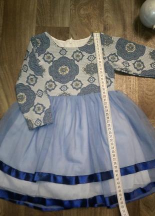 Вишукане блакитне плаття для вашої малятка до нового року)4 фото