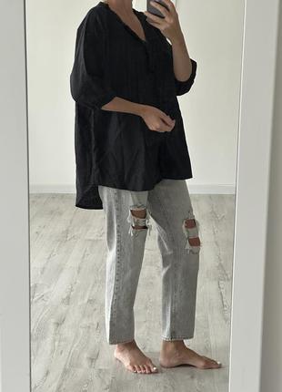 Блуза рубашка сорочка льон лляна льняна zara mango h&m