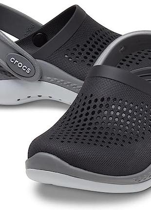 Сабо crocs literide 360 clog оригинал j4 j5 j6 черные, синие1 фото