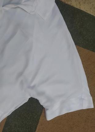 Біла сорочка блуза блузка рубашка белая большой размер8 фото