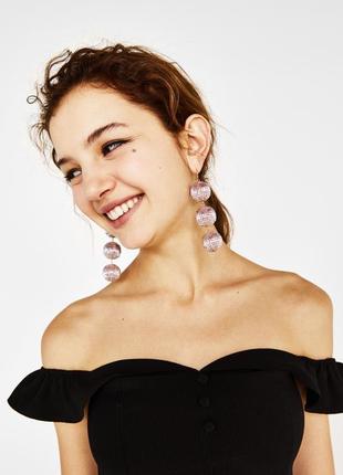 Топ-корсет off shoulders bershka черный2 фото