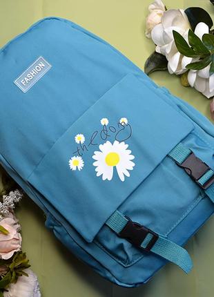 Шкільний рюкзак "daisy", блакитний, місткий та якісний, 23-10
