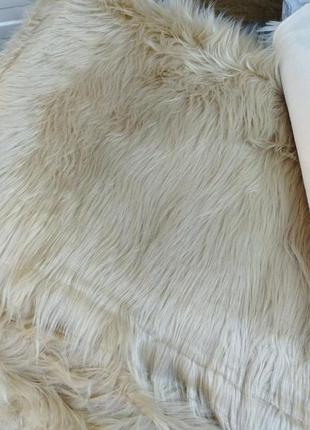 Коврик пушистый меховый с длинным ворсом лама 100х180